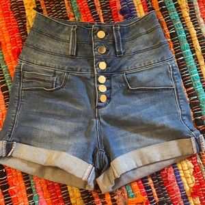 Bebe high waisted jean shorts